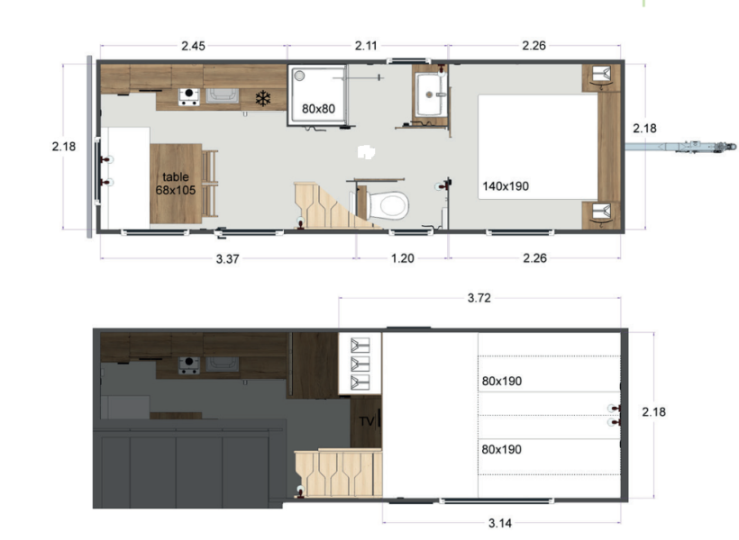 Plan de la Tiny house